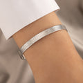 Minimalist Heart-Shaped Plain Band Single-Layer Open-End Bracelet