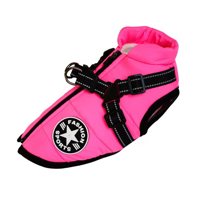 Dog Winter Waterproof Dog Clothes  With Harness