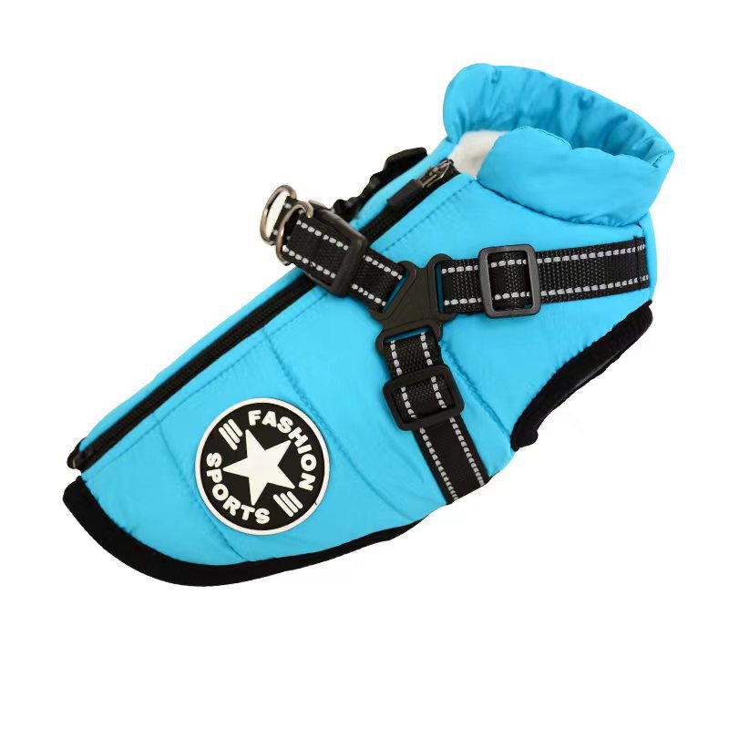 Dog Winter Waterproof Dog Clothes  With Harness